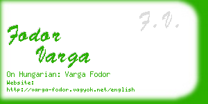 fodor varga business card